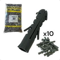 Kit Bucha Plástica 8mm Alvenaria Fixação Segura Durável Kit 10 / 20 / 30 / 40 / 50 / 60 / 70 / 80 / 90 / 100 Un Kit Bucha Plástica 8mm Alvenaria Fixação Segura Durável Kit 10 / 20 / 30 / 40 / 50 / 60 / 70 / 80 / 90 / 100 Un