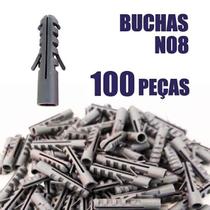 Kit Buchas 08 Buchas De Fixação Sem Anel Nylon 100Pçs