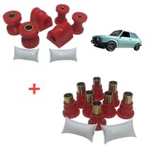 KIT Buchas Batentes Dianteira M8 e Traseira PU Fiat 147