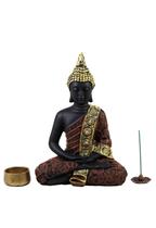 Kit Buda Tibetano Meditando com Veste Vermelha - You Bai