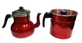 Kit Bule 1,9L E Fervedor 2L Vermelho Brilhante Belmar - Belmar Aluminios