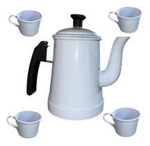 Kit Bule 750 Ml 4 Xicaras De Alumínio Retro Modelo Nescafé Kit Bule 750 Ml 4 Xicaras De Alumínio Retro Modelo Nescafé