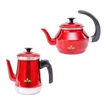 Kit Bule Chaleira Com Infusor Cha Cafe Leite Em Alumínio