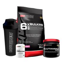 KIT Bulking Protein 6kg + POWER Creatina 100g + Glutamina 300g + Coqueteleira - Bodybuilders