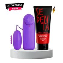 Kit Bullet Roxo Massageador Gel Jambu 50G Vibração Liquida