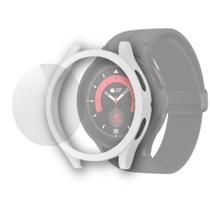 Kit Bumper + Película Hydrogel Para Galaxy Watch 5 Pro - Branco