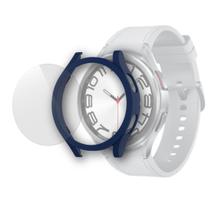 Kit Bumper + Película Hydrogel Para Galaxy Watch 6 Classic - Azul Marinho