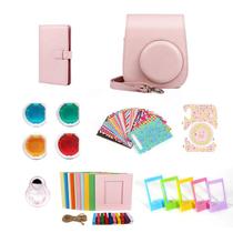 Kit Bundle Para Instax Mini 11 Case + Album + Moldura - Rosa
