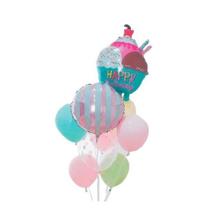 Kit Buque Balão Cupcake Arranjo Baloes Kit Buque Balão Cupcake Arranjo Baloes