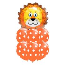 Kit Buquê Balões Leão - 7 Itens