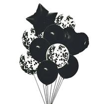 Kit Buquê Balões Preto - 10 Unidades
