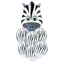 Kit Buquê Balões Zebra - 7 Itens