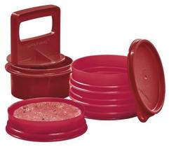 Kit Burguer Express Vermelho para Hambúrguer (4 formas) Tupperware Kit Burguer Express Vermelho para Hambúrguer (4 formas) Tupperware