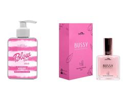 Kit Bussy Bang Bang Perfume Íntimo 28Ml + Blow Girl Gel Sexo Oral 320Ml Hot Flowers