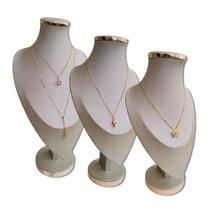 Kit Busto Flecha Base Forrado Dourada - Base Redonda Dourada P M G