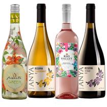 Kit Buy Myself Flowers 2.0 Vinhos, Frisantes e Autoamor em Garrafa