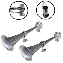 KIT Buzina Caminhão 45cm Marítima Navio 12v Compressor Forte