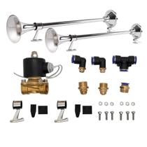 Kit Buzina Maritima 74cm 12v Conexão 12 MM com Válvula Kit Buzina Maritima 74cm 12v Conexão 12 MM com Válvula