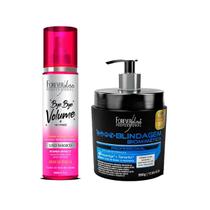 Kit Bye Bye Liso Mágico e Máscara Blindagem Forever Liss Kit Bye Bye Liso Mágico e Máscara Blindagem Forever Liss