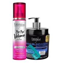 Kit Bye Bye Máscara Forever Liss Blindagem Mini Pente Beauty Kit Bye Bye Máscara Forever Liss Blindagem Mini Pente Beauty