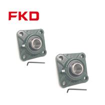 Kit C/02 - Mancal Flange 4 Furo F207 + Rolamento Uc207 - Eixo 35mm