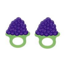 Kit C/ 02 Mordedor Uva De Silicone Frutinhas Super Macio E Atóxico P/ Bebê - Bee Toys Kit C/ 02 Mordedor Uva De Silicone Frutinhas Super Macio E Atóxico P/ Bebê - Bee Toys