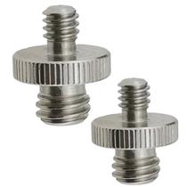 Kit c/ 02 parafusos adaptador macho macho rosca 1/4 3/8 Aço