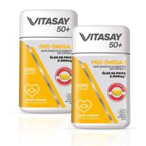 Kit c/ 02 Suplemento Alimentar Vitasay 50+Pro Omega 3 60 Compr.