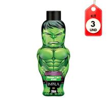 Kit C/03 Impala Hulk 2x1 Shampoo Infantil 250ml