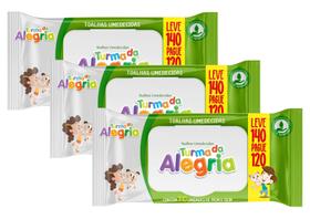 Kit C/03 Lenço Umedecido Turma da Alegria - Leve 140 Pague 120