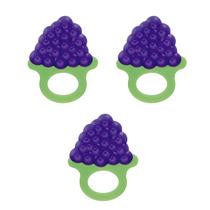 Kit C/ 03 Mordedor Uva De Silicone Frutinhas Super Macio E Atóxico P/ Bebê - Bee Toys Kit C/ 03 Mordedor Uva De Silicone Frutinhas Super Macio E Atóxico P/ Bebê - Bee Toys