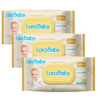 Kit C/03 Toalha Umedecida Lara Baby Premium - 100 Unidades