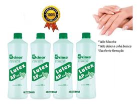 KIT c/ 04 LUTEX 500ml Acetona - Removedor de Esmalte a Base de Acetona