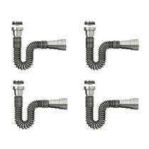 Kit C/04 Sifão Pvc Universal Cromado