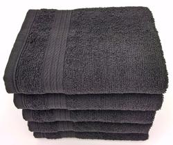 Kit C/ 04 Toalha De Rosto Preta Para Salão De Beleza Profissional 46x75 cm LMpeter