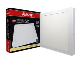 KIT c/05 Led Painel Pop Plafon sOBREPOR Quadrado 30x30 NE 4200k 24w Bivolt