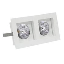 Kit c/ 05 luminarias embutida slim 160x90 cm p/ 2 gu 10 par 16 em aluminio branca/branca Kit c/ 05 luminarias embutida slim 160x90 cm p/ 2 gu 10 par 16 em aluminio branca/branca
