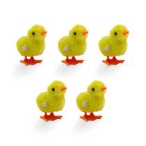 Kit C/ 05 Pintinhos Amarelinhos A Corda Pula Pula Festa - Pica Pau Kit C/ 05 Pintinhos Amarelinhos A Corda Pula Pula Festa - Pica Pau