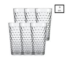 Kit c/ 06 Copos Long Drink 350ml P/ Café Água Suco 350ml Kit c/ 06 Copos Long Drink 350ml P/ Café Água Suco 350ml