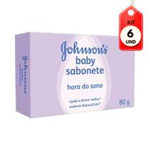 Kit C/06 Johnsons Baby Hora do Sono Sabonete 80g