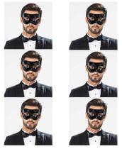 Kit C/ 06 Máscaras Don Juan 50 Tons de Cinza Baile Festas Kit C/ 06 Máscaras Don Juan 50 Tons de Cinza Baile Festas