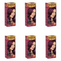 Kit C/06 Maxton Tinta 8.26 Vermelho Marsala