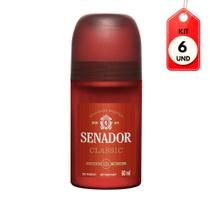 Kit C/06 Senador Classic Desodorante Rollon 60ml
