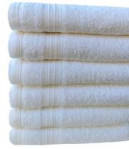 Kit C/ 06 Toalha De Rosto Branca Para Salão De Beleza Profissional 46x75 cm LMpeter