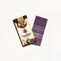 kit c/06 unid. chocolate barra 52% cacau,adoçado com açúcar demerara orgânico-150g
