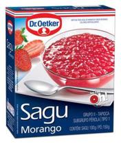 Kit c/ 09un Sagu Morango 250g - Dr. Oetker