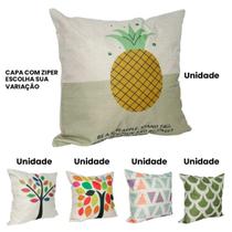 KIT c 1 CAPA p ALMOFADA DECORATIVA c ZÍPER 45x45cm