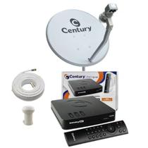 Kit C/ 1 Midabox B7 + 1 Antena + Cabo 15m + Lnbf Simples