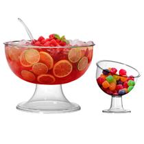 Kit C/ 1 Taça Gigante e 1 Taça Inclinada Pequena Balas Doces Kit C/ 1 Taça Gigante e 1 Taça Inclinada Pequena Balas Doces
