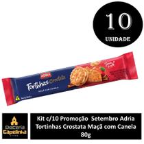 Kit c/10 Adria Tortinhas Maçã com Canela 80g